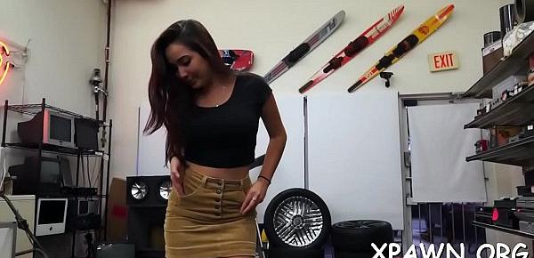 Amazing minx is shaking her ass whilst sex in shop
